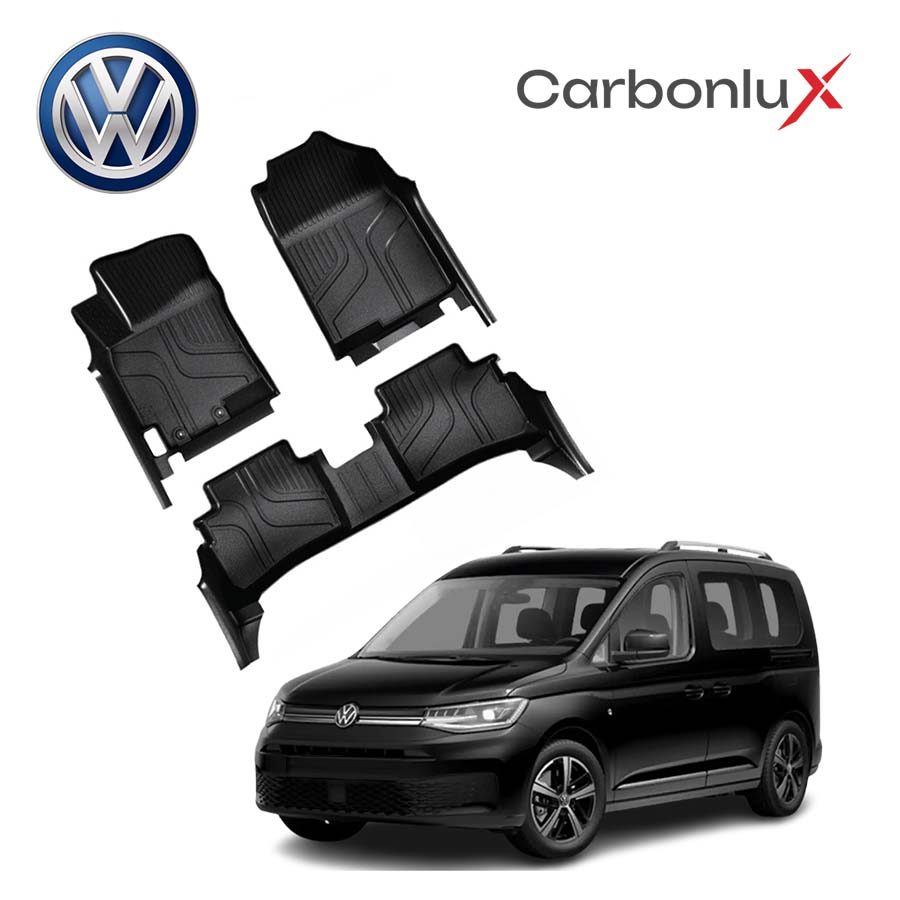 tapis carbon 7d Volkswagen Caddy Avant et Arrière